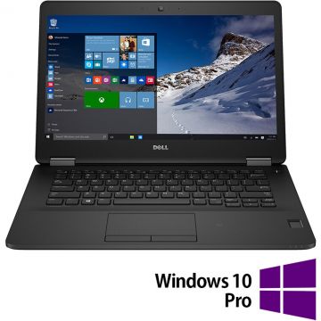 Laptop Refurbished Latitude E7470 FHD 14 inch Intel Core i5-6300U 8GB 128GB SSD Windows 10 Pro Black
