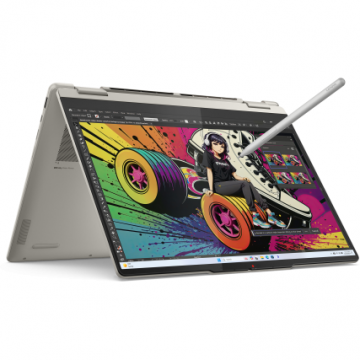 Laptop Yoga 7 WUXGA 14 inch AMD Ryzen AI 5 340 24GB 1TB PCIe Windows 11 Home Seashell