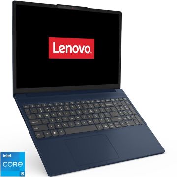 Lenovo Laptop Lenovo IdeaPad Slim 3 15IRH10, Display 15.3 WUXGA 1920x1200, IPS, Procesor Intel® Core™ i5-13420H, Memorie RAM 16 GB (2x8GB) DDR5, Capacitate de stocare 1 TB SSD M.2, Placa video integrata Intel UHD Graphics, Free Dos, Albastru