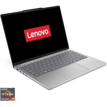 Lenovo Laptop Lenovo IdeaPad Slim 5 13ARP10, Display 13.3'' WUXGA 1920 x 1200, IPS, Procesor AMD Ryzen™ 7 7735HS, Memorie RAM 16GB LPDDR5x, Capacitate de stocare 1TB SSD, Placa video integrata AMD Radeon 680M, No OS, Gri