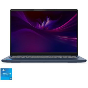 Lenovo Laptop Lenovo IdeaPad Slim 5 14IRH10, Procesor Intel® Core™ i5-13420H, Display 14 WUXGA 1920 x 1200, IPS, Memorie RAM 16GB DDR5, Capacitate de stocare 512GB SSD, Placa video incorporata Intel® UHD Graphics, NO OS, Albastru