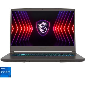 MSI Laptop pentru gaming MSI Thin 15 B13VE-1470XRO, Display 15.6'' FHD 1920x1080, Procesor Intel® Core™ i7-13620H, Memorie RAM 16GB DDR4, Capacitate de stocare 512GB SSD, Placa video dedicata GeForce RTX 4050 6GB, Free DOS, Gri