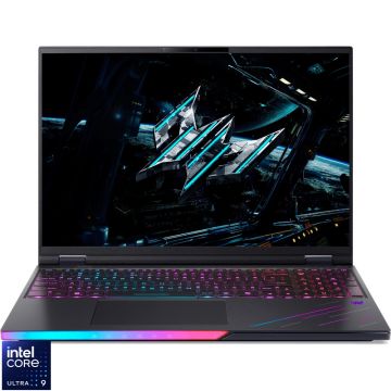 Laptop Acer Gaming 16'' Predator Helios 16 AI PH16-73, WQXGA OLED 240Hz, Procesor Intel® Core™ Ultra 9 275HX (36M Cache, up to 5.40 GHz), 64GB DDR5, 1TB + 1TB SSD, GeForce RTX 5090 24GB, Win 11 Pro, Abyssal Black
