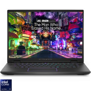 Laptop Alienware Gaming 16'' m16 R2, QHD+ 240Hz, Procesor Intel® Core™ Ultra 9 185H (24M Cache, up to 5.10 GHz), 64GB DDR5, 2TB SSD, GeForce RTX 4070 8GB, Win 11 Pro, Dark Metallic Moon, 3Yr BOS