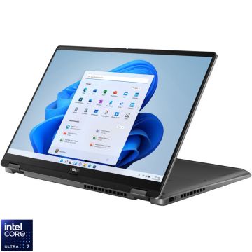 Laptop ASUS 14'' Vivobook 14 Flip TP3407SA, WUXGA OLED Touch, Procesor Intel® Core™ Ultra 7 258V (12M Cache, up to 4.80 GHz), 32GB LPDDR5X, 1TB SSD, Intel Arc 140V, Win 11 Pro, Matte Gray
