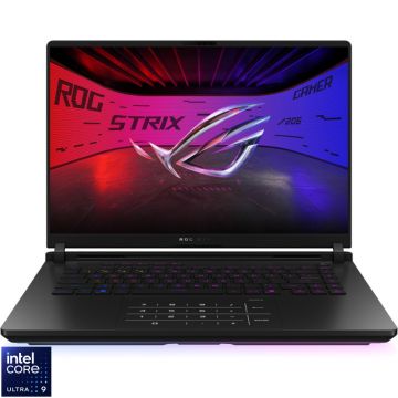 Laptop ASUS Gaming 16'' ROG Strix SCAR 16 G635LX, 2.5K Mini LED 240Hz, Procesor Intel® Core™ Ultra 9 275HX (36M Cache, up to 5.40 GHz), 64GB DDR5, 2TB SSD, GeForce RTX 5090 24GB, No OS, Off Black