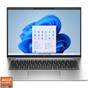 Laptop HP 14'' EliteBook 845 G11, WQXGA, Procesor AMD Ryzen™ 7 8840HS (16M Cache, up to 5.10 GHz), 32GB DDR5, 1TB SSD, AMD Radeon 780M, 5G, Win 11 Pro, Silver