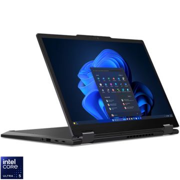 Laptop Lenovo 13.3'' ThinkPad X13 2-in-1 Gen 5, WUXGA IPS Touch, Procesor Intel® Core™ Ultra 5 125U (12M Cache, up to 4.30 GHz), 16GB LPDDR5X, 512GB SSD, Intel Graphics, Win 11 Pro, Black