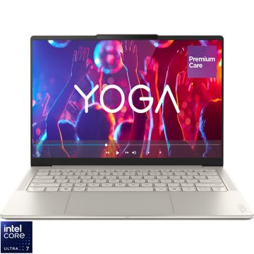 Laptop Lenovo 14'' Yoga Slim 7 14ILL10, 2.8K OLED 120Hz, Procesor Intel® Core™ Ultra 7 258V (12M Cache, up to 4.80 GHz), 32GB LPDDR5X, 1TB SSD, Intel Arc 140V, Win 11 Home, Seashell, 3Yr Onsite Premium Care