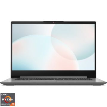 Laptop Lenovo 17.3'' IdeaPad 3 17ABA7, HD+, Procesor AMD Ryzen™ 5 5625U (16M Cache, up to 4.3 GHz), 16GB DDR4, 512GB SSD, AMD Radeon, No OS, Arctic Grey