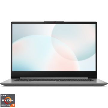 Laptop Lenovo 17.3'' IdeaPad 3 17ABA7, HD+, Procesor AMD Ryzen™ 7 5825U (16M Cache, up to 4.5 GHz), 16GB DDR4, 1TB SSD, AMD Radeon, No OS, Arctic Grey