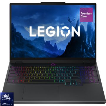 Laptop Lenovo Gaming 15.1'' Legion 5 15IAX10, WQXGA OLED 165Hz, Procesor Intel® Core™ Ultra 7 255HX (30M Cache, up to 5.20 GHz), 32GB DDR5, 1TB SSD, GeForce RTX 5070 8GB, No OS, Eclipse Black, 3Yr Onsite Premium Care