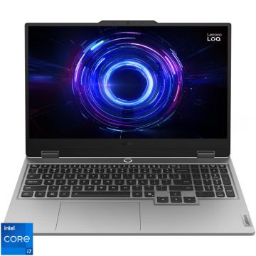 Laptop Lenovo Gaming 15.6'' LOQ 15IRX10, FHD IPS 144Hz, Procesor Intel® Core™ i7-13650HX (24M Cache, up to 4.90 GHz), 32GB DDR5, 1TB SSD, GeForce RTX 5050 8GB, No OS, Luna Grey