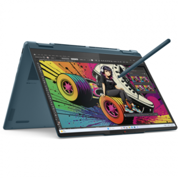 Laptop Yoga 7 WQXGA+ 14 inch AMD Ryzen AI 7 350 32GB 1TB PCIe Windows 11 Home Tidal Teal