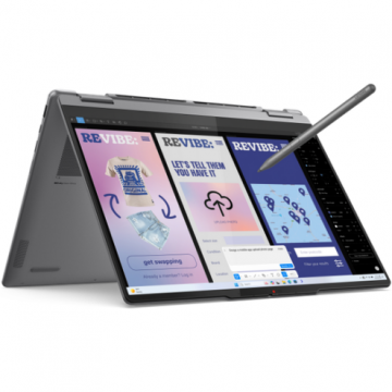 Laptop Yoga 7 WQXGA+ 14 inch Intel Core Ultra 7 258V 32GB 1TB PCIe Windows 11 Home Luna Grey