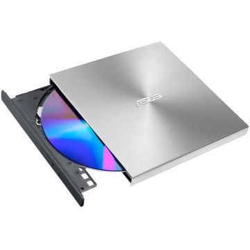 Unitate optica notebook ASUS ZenDrive U8M, ultra-slim extern DVD citire/scriere, USB-C, suport M-DISC, Windows si Mac OS, argintiu