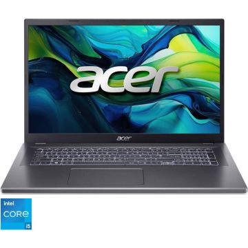 Acer Laptop Acer Aspire 17 A17-51M, Display 17.3'' FHD (1920 x 1080), IPS, Procesor Intel® Core™ i5-1334U, Memorie RAM 16GB LPDDR5, Capacitate de stocare 512GB SSD, Placa video integrata Intel Iris Xe Graphics, No OS, Gri