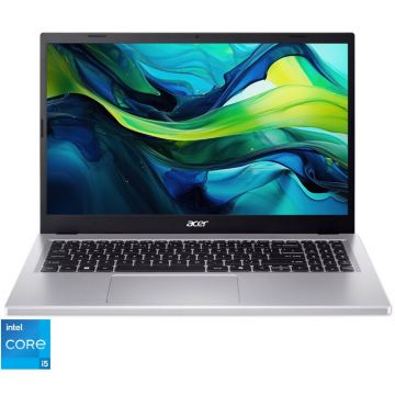 Acer Laptop Acer Aspire Go 15 AG15-71P, Display 15.6'' FHD (1920 x 1080), IPS, Procesor Intel® Core™ i5-13420H, Memorie RAM 16GB DDR5, Capacitate de stocare 1TB SSD, Placa video integrata Intel UHD, No OS, Argintiu
