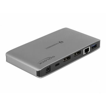 Delock Docking station Thunderbolt 3 la Dual DisplayPort 8K/ USB / LAN / SD / Audio / PD 3.0, Delock 87777