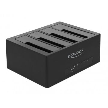 Delock Docking Station USB 3.1-C pentru 4 x HDD/SSD SATA 2.5+3.5, Delock 63930