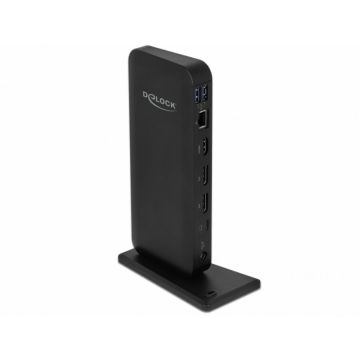Delock Docking Station USB-C la HDMI / Displayport v1.4 / USB 3.2 / Gigabit LAN / PD 3.0, Delock 87746
