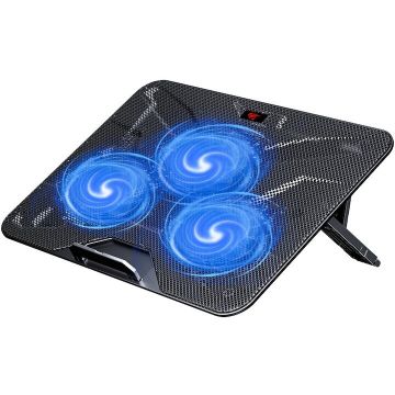 HAVIT Cooler laptop ajustabil HAVIT F2067, max. 18.3 Inch, 3 ventilatoare 125mm, Dual USB, 28db, Flux aer ajustabil, Reglabil pe inaltime, Negru