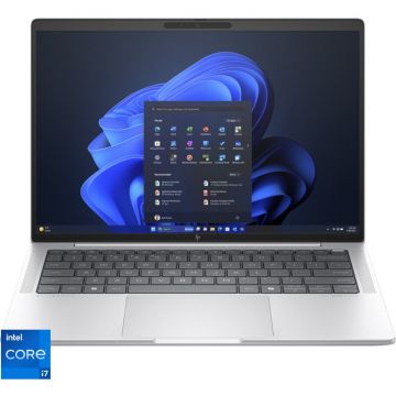 HP Laptop HP EliteBook 1040 G11, Intel Core Ultra 7 155H, 14 inch 2.8k, 32GB LPDDR5X, 1TB SSD, Intel Arc, Windows 11 Pro, Argintiu