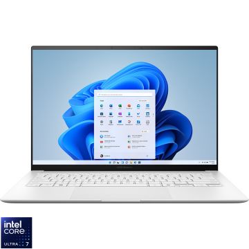 Laptop ASUS 14'' Zenbook S 14 OLED UX5406SA, 3K 120Hz Touch, Procesor Intel® Core™ Ultra 7 258V (12M Cache, up to 4.80 GHz), 32GB LPDDR5X, 1TB SSD, Intel Arc 140V, Win 11 Pro, Scandinavian White