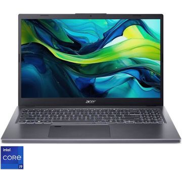 Acer Laptop Acer Aspire 15 A15-51M-90PR cu procesor Intel® Core™ i9-13900H, Display 15.6 Full HD (1920x1080), IPS, Memorie RAM 32GB LPDDR5, Capacitate 1TB SSD, Placa video integrata Intel® Iris® Xe Graphics, No OS, Steel Gray