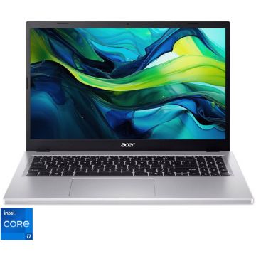 Acer Laptop Acer Aspire Go 15 AG15-71P-757J, Procesor Intel Core i7-13620H, Display 15.6'' Full HD (1920x1080), IPS, Memorie RAM 16GB DDR5, Capacitate 1TB SSD, Placa video integrata Intel UHD Graphics, No OS, Pure Silver