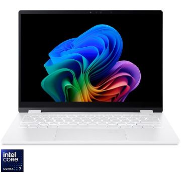 Acer Laptop Acer Swift Edge 14 AI OLED SFE14-51T-7947 cu procesor Intel® Core™ Ultra 7 256V, Display 14 2.8K (2880 x 1800), 120Hz, OLED, Touch, Memorie RAM 16GB LPDDR5x, Capacitate 1TB SSD, Memorie Video integrata Intel® Arc™ Graphics, Windows 11 Home,