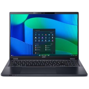 Acer Laptop Acer TravelMate P4 TMP416-53-TCO, Intel Core Ultra 7 155U, 16 inch, WUXGA 1920 x 1200, 32 GB DDR5-SDRAM, 1 TB SSD, Intel Graphics, No OS, Albastru