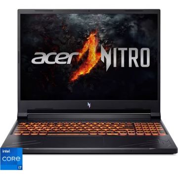 Acer Laptop Gaming Acer Nitro V16 ANV16-71-7511, Procesor Intel® Core™ i7-14650HX, Display 16'' WUXGA (1920x1200), IPS, 165Hz, Memorie RAM 32GB DDR5, Capacitate 1TB SSD, Placa video dedicata NVIDIA® GeForce RTX™ 4060 8GB GDDR6, No OS, Obsidian Black