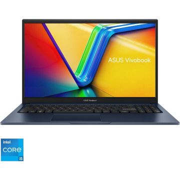 Asus Laptop ASUS Vivobook 15 A1502VA, Procesor Intel® Core™ i5-13420H, Display 15.6'' Full HD (1920x1080), IPS, Memorie RAM 16GB DDR4 RAM, Capacitate de stocare 1TB SSD, Placa video integrata Intel® UHD Graphics, No OS, Quiet Blue