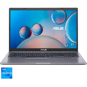 Asus Laptop ASUS X515 A516KA, Procesor Intel® Celeron® N4500, Display 15.6 Full HD (1920 x 1080), Memorie RAM 8GB DDR4, Capacitate 512GB SSD, Placa video integrata Intel® UHD Graphics, No OS, Slate Grey