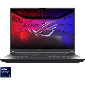 Asus Laptop Gaming ASUS ROG Strix G16 G615LM cu procesor Intel® Core™ Ultra 9 275HX pana la 5.4GHz, 16'', 2.5K, WQXGA, IPS, 240Hz, 16GB DDR5 RAM, 1TB SSD, NVIDIA® GeForce RTX™ 5060 8GB GDDR7, No OS, Eclipse Gray, 3Y PUR
