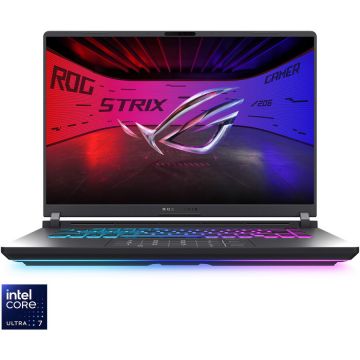 Asus Laptop Gaming ASUS ROG Strix G16 G615LR cu procesor Intel® Core™ Ultra 7 255HX pana la 5.2GHz, 16, 2.5K WQXGA, IPS, 240Hz, G-Sync, 32GB DDR5, 1TB SSD, GeForce RTX™ 5070 Ti 12GB GDDR7, No OS, Eclipse Gray