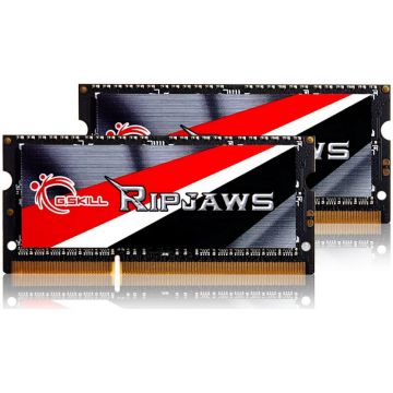 G.SKILL Kit dual memorie RAM laptop, G.Skill Ripjaws, 16GB DDR3 (2 x 8 GB), Frecventa 1600 MHz, CL 11