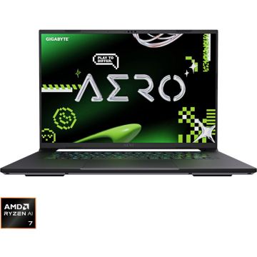 Gigabyte Laptop Gaming GIGABYTE  AERO X16 1VH, Display 16'' WQXGA (2560 x 1600), Procesor AMD Ryzen™ Al 7 350, Memorie RAM 16GB DDR5, Capacitate de stocare 1TB SSD, Placa video dedicata NVIDIA GeForce RTX 5060 8GB, Windows 11 Home, Alb