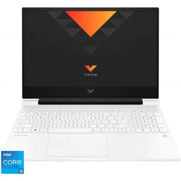 HP Laptop Gaming HP VICTUS 15-fa1033n, Procesor Intel® Core™ i5-12500H, Display 15.6'' Full HD (1920x1080), IPS, Memorie RAM 16GB DDR4, Capacitate 512GB SSD, Placa video dedicata NVIDIA® GeForce RTX™ 4060 8GB GDDR6, Free DOS, Ceramic White HP Laptop Gaming HP VICTUS 15-fa1033n, Procesor Intel® Core™ i5-12500H, Display 15.6'' Full HD (1920x1080), IPS, Memorie RAM 16GB DDR4, Capacitate 512GB SSD, Placa video dedicata NVIDIA® GeForce RTX™ 4060 8GB GDDR6, Free DOS, Ceramic White