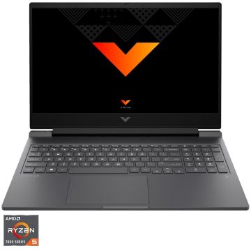 HP Laptop Gaming HP Victus 16-s0127nq, Procesor AMD Ryzen™ 5 7640HS, Display 16.1 Full HD (1920 x 1080), IPS, 144Hz, Memorie RAM 16GB DDR5, Capacitate 1TB SSD, Placa video dedicata NVIDIA® GeForce RTX™ 4050 6GB GDDR6, Free DOS, Mica Silver