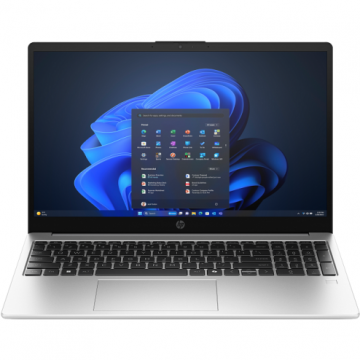 HP Laptop HP 250R G10, Procesor Intel® Core™ 5 120U, 15.6 inch, Full HD, 16GB RAM, 512GB SSD, Intel Graphics, No OS, Argintiu