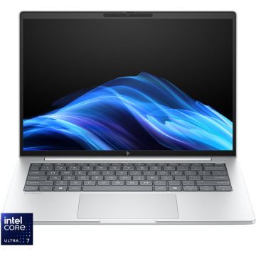 HP Laptop HP EliteBook 8 G1i 14, Display 14'' WUXGA (1920x1200), IPS, Procesor Intel® Core™ Ultra 7 255H, Memorie RAM 32GB DDR5, Capacitate de stocare 1TB SSD, Placa video integrata Intel Arc Graphics, Windows 11 Pro, Argintiu