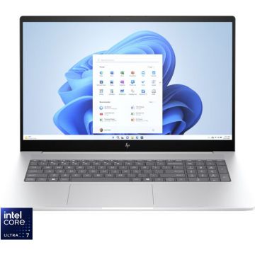 HP Laptop HP ENVY 17-da0021nn, 17.3 inch Full HD Touch, Procesor Intel® Core™ Ultra 7 155H, 16GB DDR5, 512GB SSD, Intel® Arc™ Graphics, Windows 11 Home, Argintiu