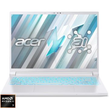 Laptop Acer Gaming 14.5'' Nitro V14 ANV14-62, WUXGA IPS 120Hz, Procesor AMD Ryzen™ Al 7 350 (16M Cache, up to 5.0 GHz), 16GB DDR5, 1TB SSD, GeForce RTX 5050 8GB, No OS, Pearl White Laptop Acer Gaming 14.5'' Nitro V14 ANV14-62, WUXGA IPS 120Hz, Procesor AMD Ryzen™ Al 7 350 (16M Cache, up to 5.0 GHz), 16GB DDR5, 1TB SSD, GeForce RTX 5050 8GB, No OS, Pearl White