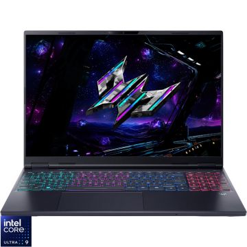 Laptop Acer Gaming 16'' Predator Helios Neo 16S AI PHN16S-71, WQXGA OLED 240Hz, Procesor Intel® Core™ Ultra 9 275HX (36M Cache, up to 5.40 GHz), 64GB DDR5, 2x 1TB SSD, GeForce RTX 5070 8GB, No OS, Abyssal Black Laptop Acer Gaming 16'' Predator Helios Neo 16S AI PHN16S-71, WQXGA OLED 240Hz, Procesor Intel® Core™ Ultra 9 275HX (36M Cache, up to 5.40 GHz), 64GB DDR5, 2x 1TB SSD, GeForce RTX 5070 8GB, No OS, Abyssal Black