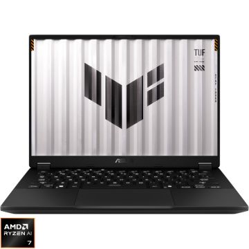Laptop ASUS Gaming 14'' TUF A14 FA401KH, 2.5K 165Hz, Procesor AMD Ryzen™ Al 7 350 (16M Cache, up to 5.0 GHz), 32GB LPDDR5X, 1TB SSD, GeForce RTX 5050 8GB, No OS, Jaeger Gray Laptop ASUS Gaming 14'' TUF A14 FA401KH, 2.5K 165Hz, Procesor AMD Ryzen™ Al 7 350 (16M Cache, up to 5.0 GHz), 32GB LPDDR5X, 1TB SSD, GeForce RTX 5050 8GB, No OS, Jaeger Gray