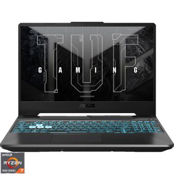 Laptop ASUS Gaming 15.6'' TUF A15 FA506NCG, FHD 144Hz, Procesor AMD Ryzen™ 7 7445HS (16M Cache, up to 4.7 GHz), 16GB DDR5, 512GB SSD, GeForce RTX 3050 4GB, No OS, Graphite Black Laptop ASUS Gaming 15.6'' TUF A15 FA506NCG, FHD 144Hz, Procesor AMD Ryzen™ 7 7445HS (16M Cache, up to 4.7 GHz), 16GB DDR5, 512GB SSD, GeForce RTX 3050 4GB, No OS, Graphite Black