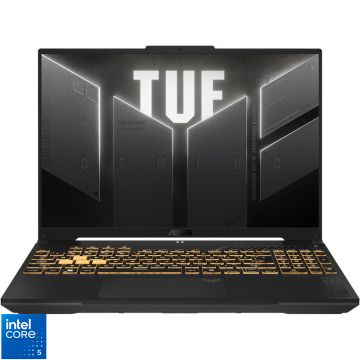 Laptop ASUS Gaming 16'' TUF F16 FX607VJ, FHD+ 144Hz, Procesor Intel® Core™ 5 210H (12M Cache, up to 4.80 GHz), 16GB DDR4, 512GB SSD, GeForce RTX 3050 6GB, No OS, Mecha Gray Laptop ASUS Gaming 16'' TUF F16 FX607VJ, FHD+ 144Hz, Procesor Intel® Core™ 5 210H (12M Cache, up to 4.80 GHz), 16GB DDR4, 512GB SSD, GeForce RTX 3050 6GB, No OS, Mecha Gray