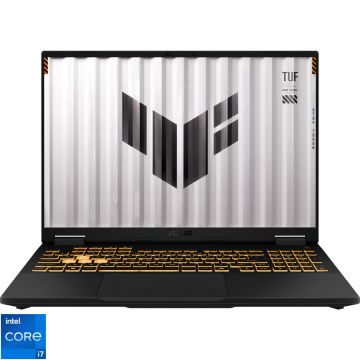 Laptop ASUS Gaming 16'' TUF F16 FX608JPR, FHD+ 165Hz, Procesor Intel® Core™ i7 14650HX (30M Cache, up to 5.20 GHz), 32GB DDR5, 1TB SSD, GeForce RTX 5070 8GB, No OS, Jaeger Gray Laptop ASUS Gaming 16'' TUF F16 FX608JPR, FHD+ 165Hz, Procesor Intel® Core™ i7 14650HX (30M Cache, up to 5.20 GHz), 32GB DDR5, 1TB SSD, GeForce RTX 5070 8GB, No OS, Jaeger Gray